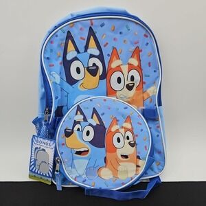 Bluey 2 Piece Set Backpack Detachable Lunch Bag New